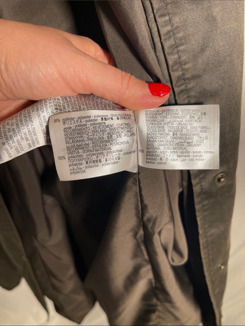 Zara Brown Long Trench Coat with Dark Corduroy Collar - Picture 6 of 7